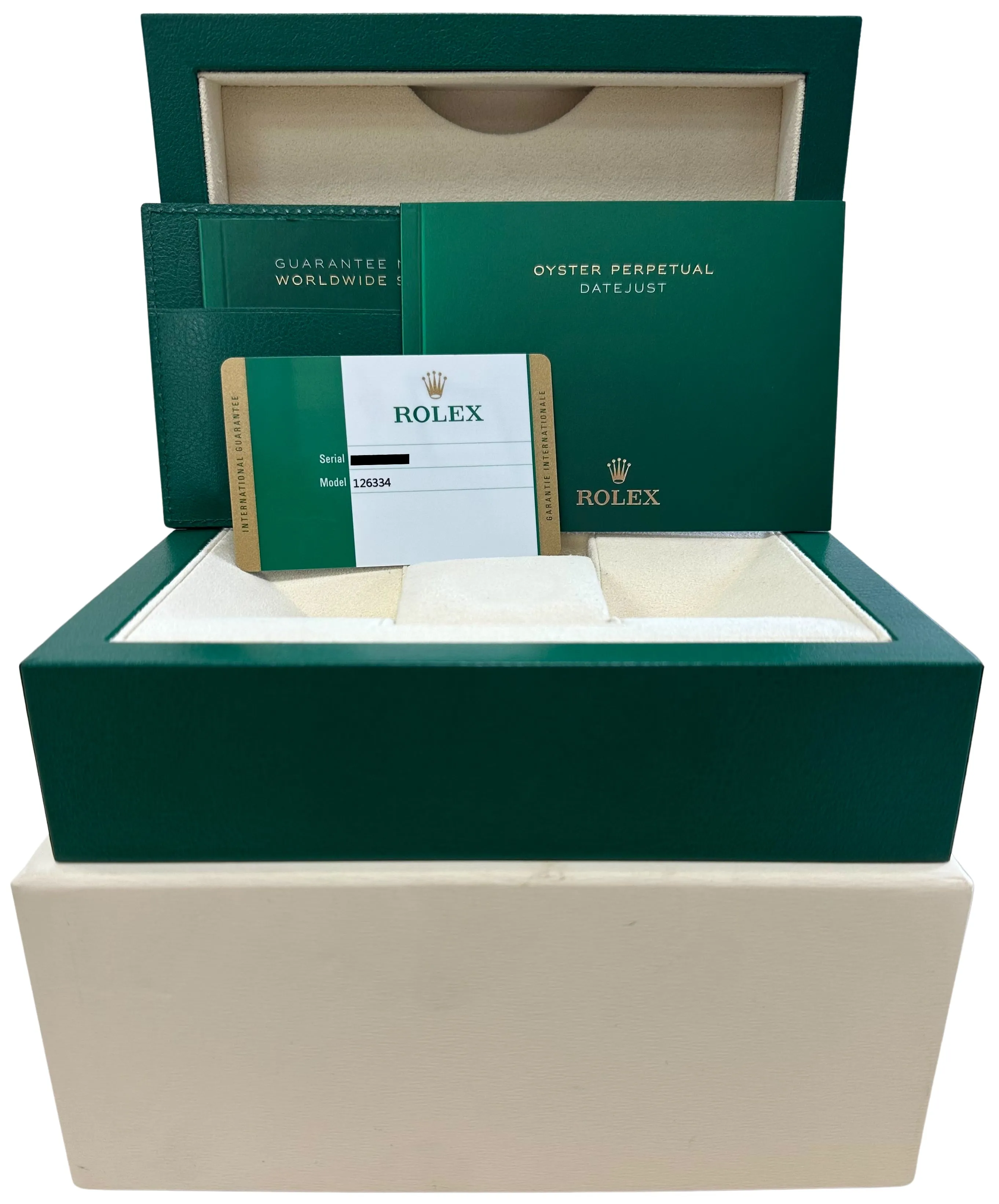Rolex DateJust Slate Rhodium Steel Gold Jubilee Watch 126334 41mm Watch CARD BOX