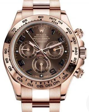 Rolex Daytona 40 Everose Gold Cosmograph Chocolate and Black Index Dial 116505