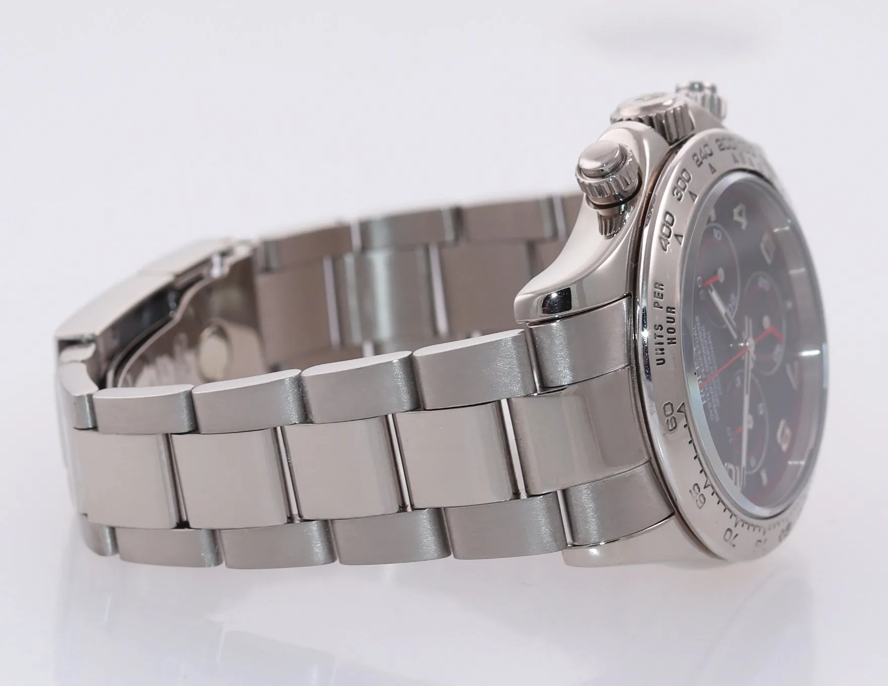 Rolex Daytona Black Racing Dial 116509 18k White Gold 40mm Watch Box