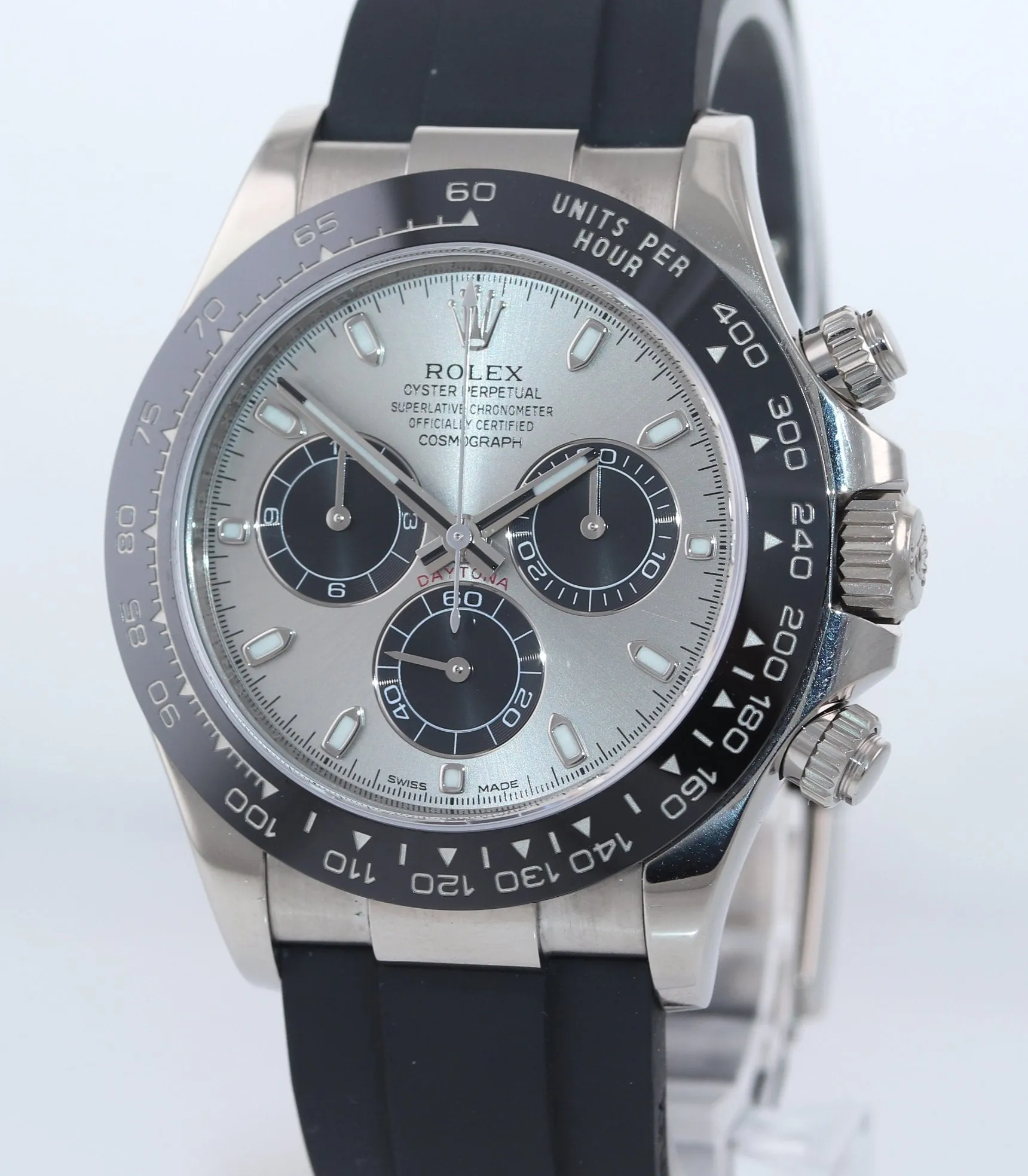 Rolex Daytona Cosmograph 116519LN 18K White Gold Ceramic Silver Watch Box