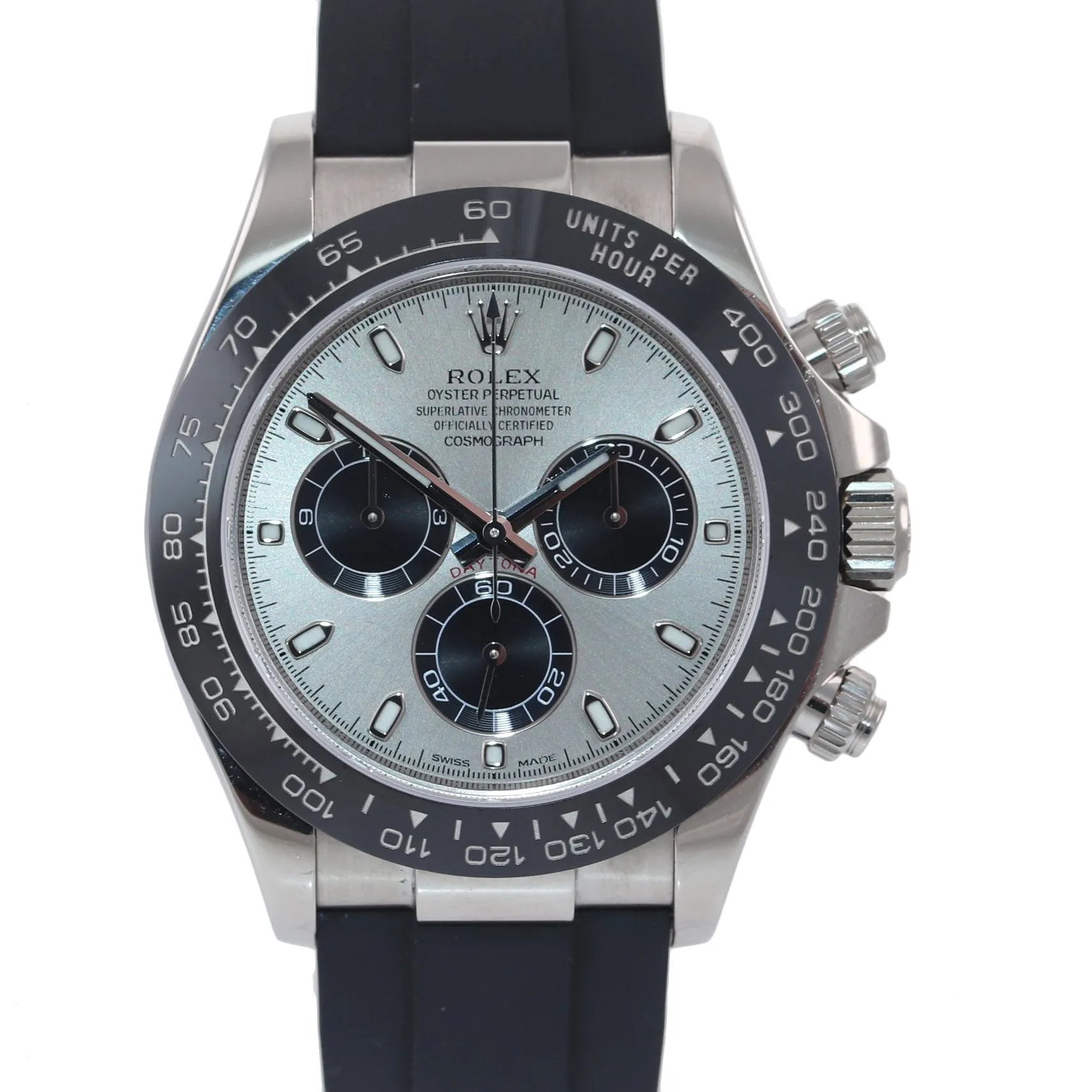 Rolex Daytona Cosmograph 116519LN 18K White Gold Ceramic Silver Watch Box