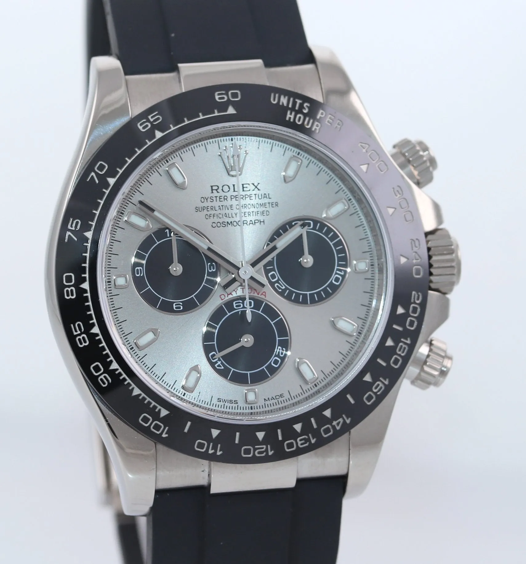 Rolex Daytona Cosmograph 116519LN 18K White Gold Ceramic Silver Watch Box