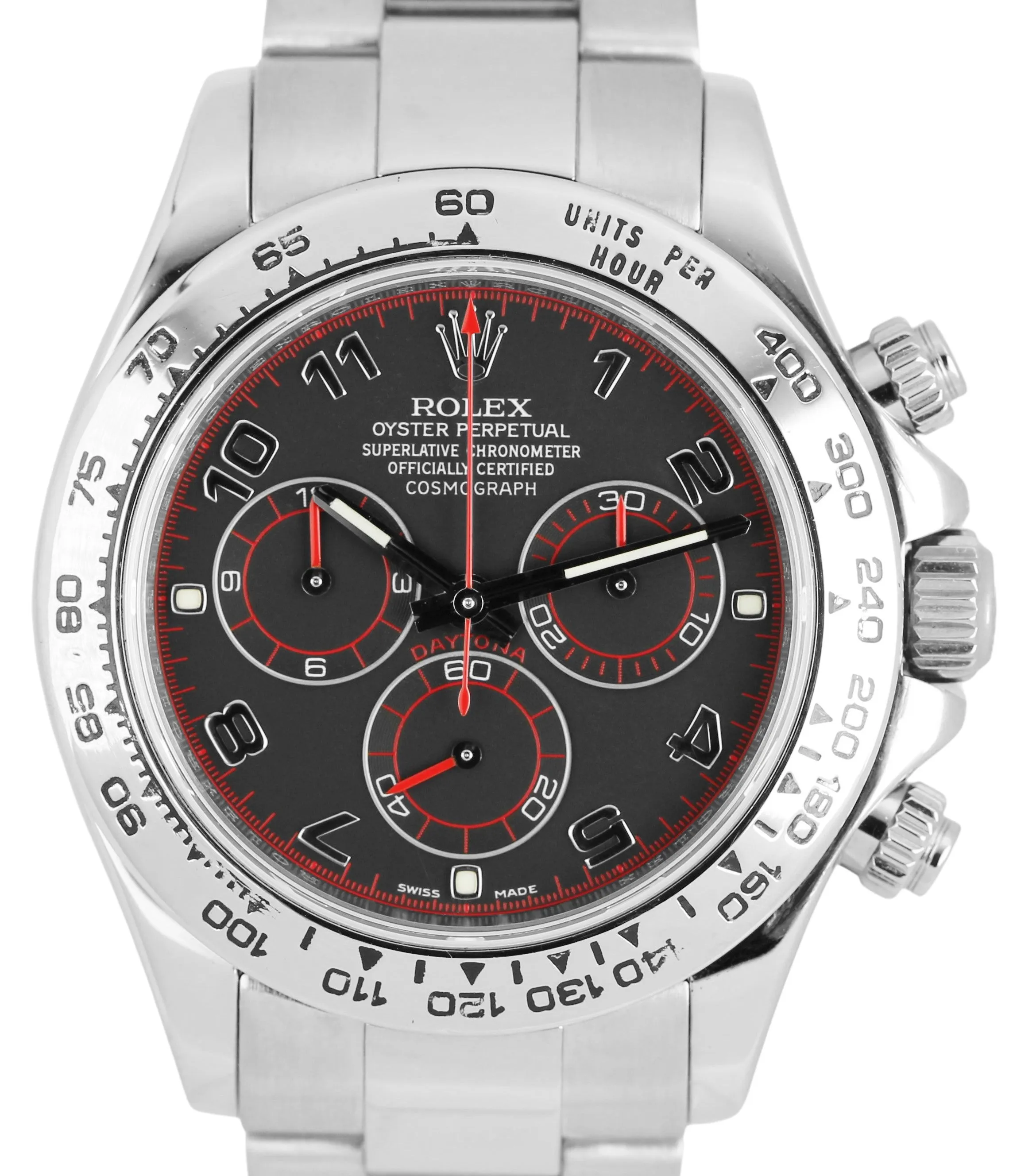 Rolex Daytona Cosmograph 18K White Gold Racing Black 40mm 116509 Watch B P