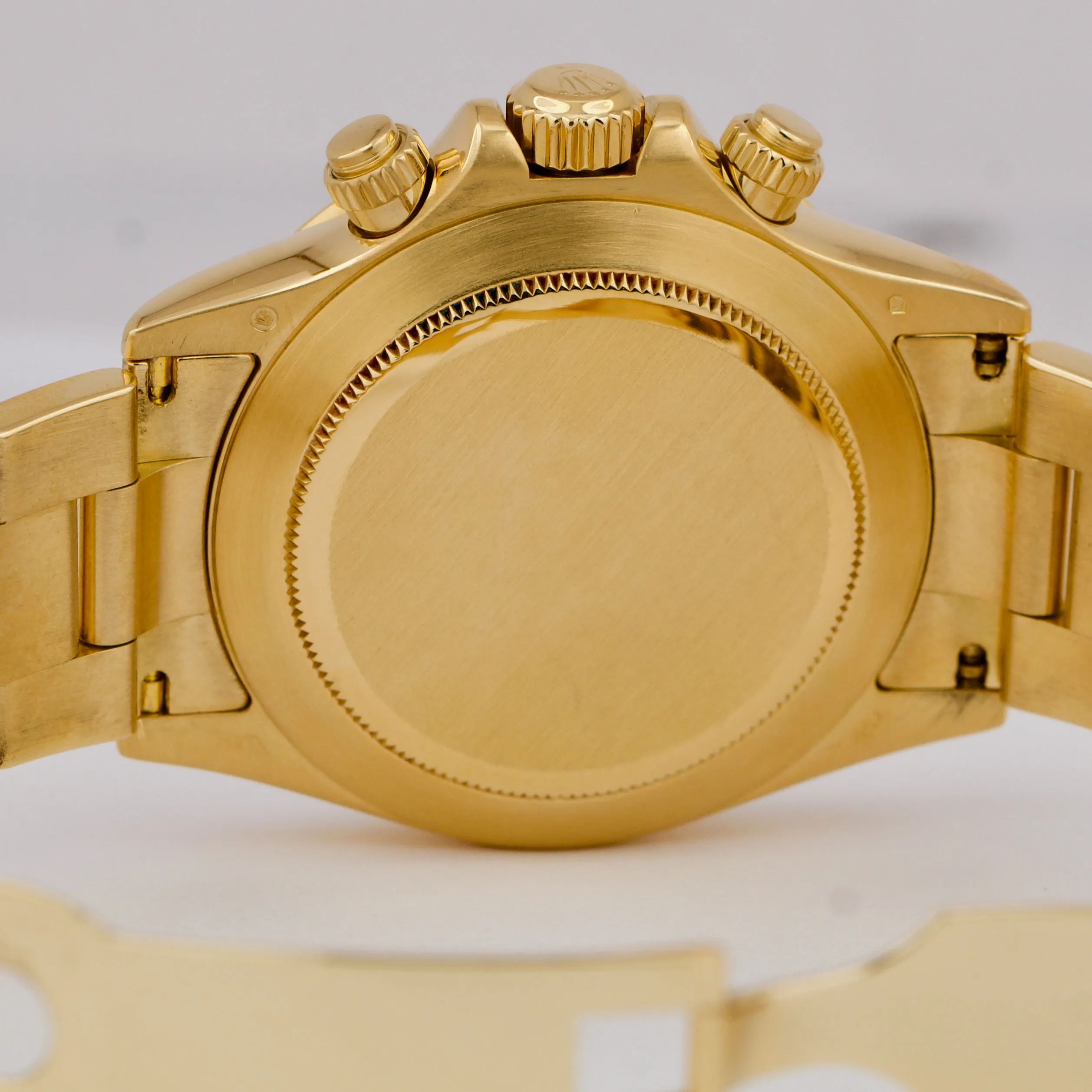 Rolex Daytona Cosmograph 40mm WHITE 18K Yellow Gold Oyster Watch 116528