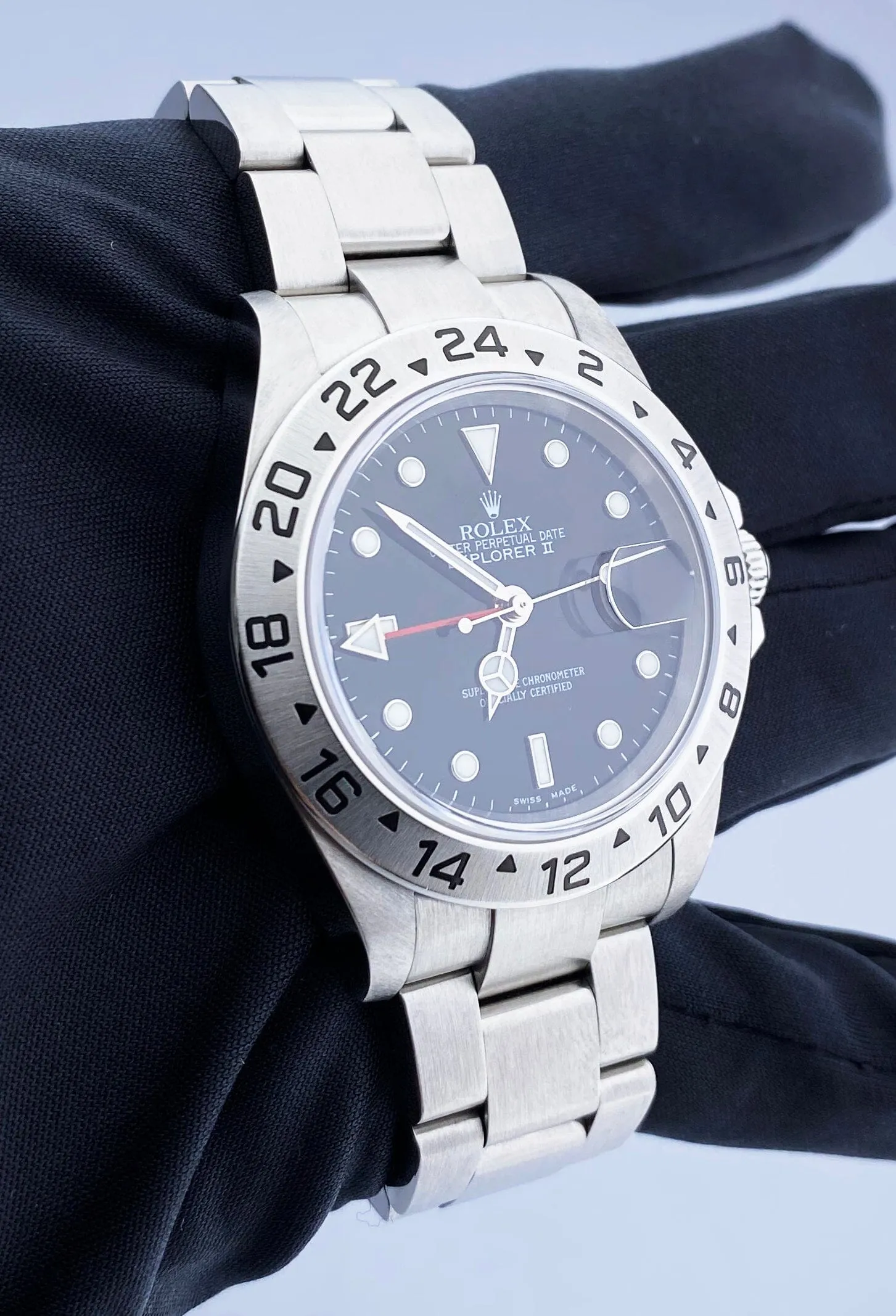 Rolex Explorer II 16570 Black Dial Mens Watch Box & Papers