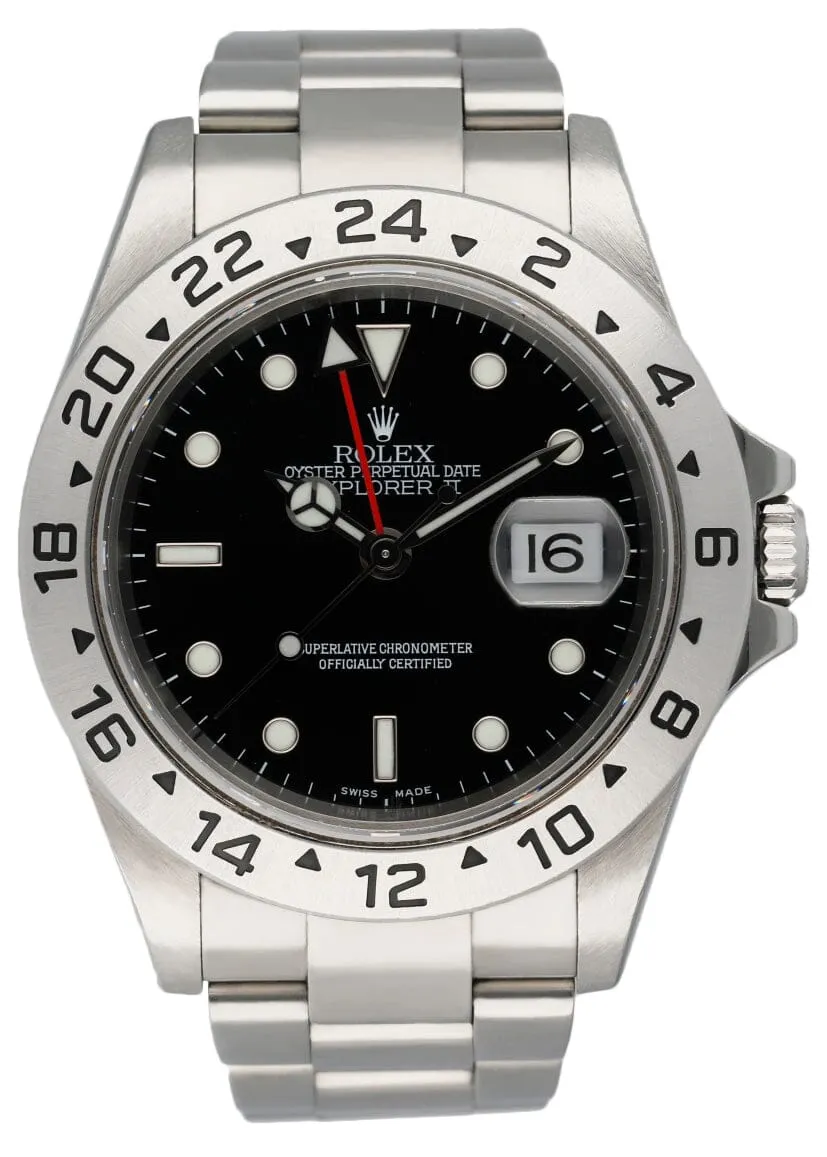 Rolex Explorer II 16570 Black Dial Mens Watch Box & Papers