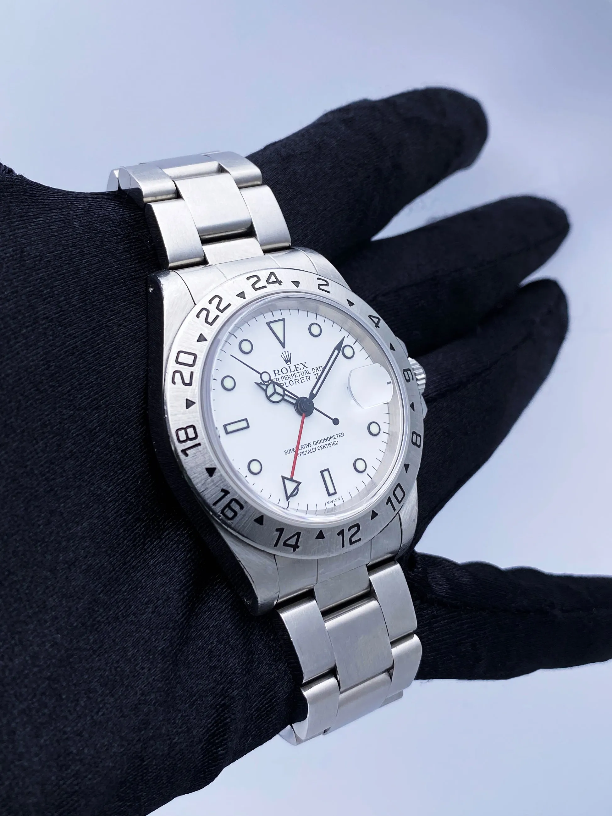 Rolex Explorer II 16570 White Dial Mens Watch Box Papers