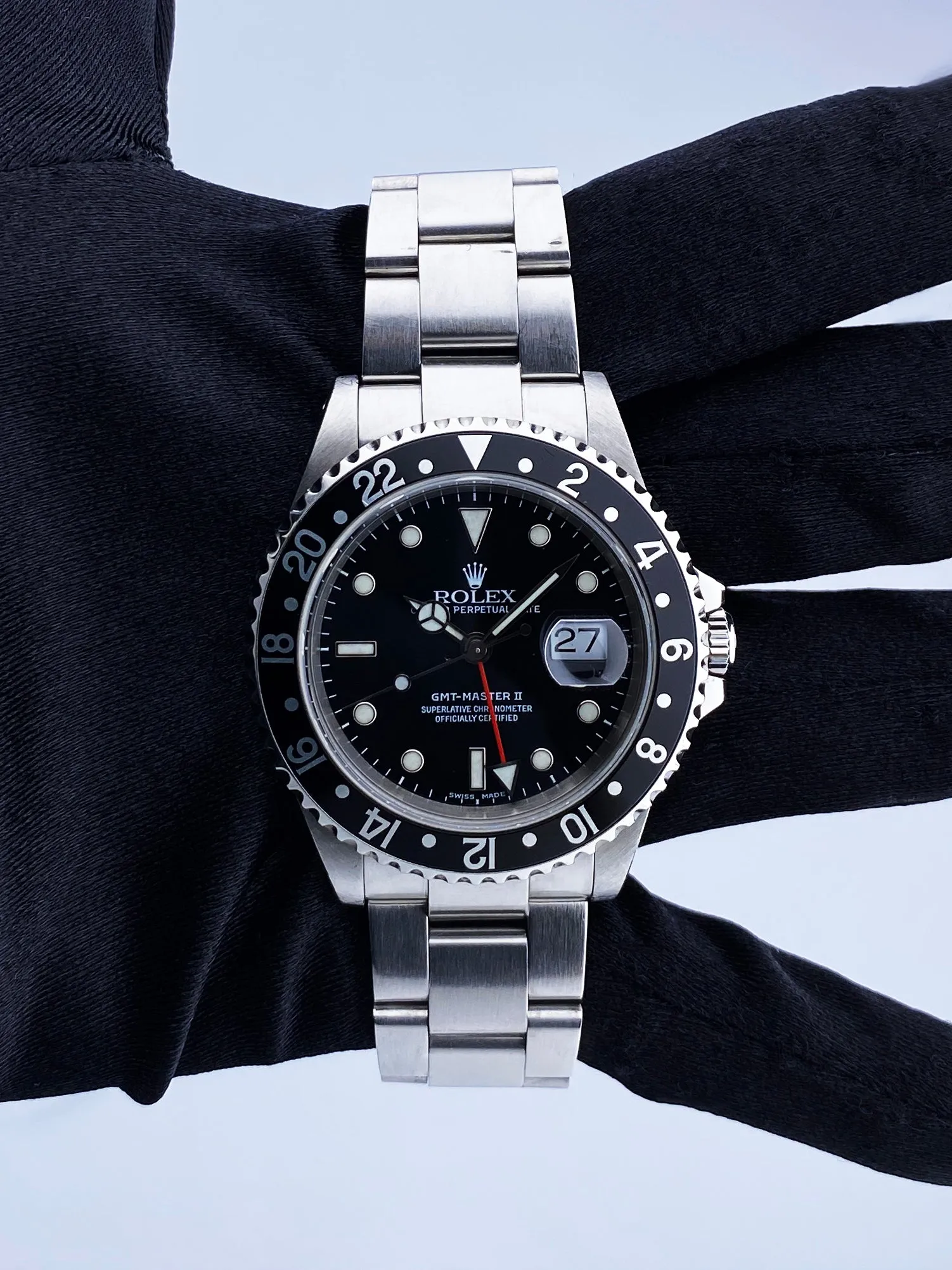 Rolex GMT Master II 16710 Stainless Steel Mens Watch