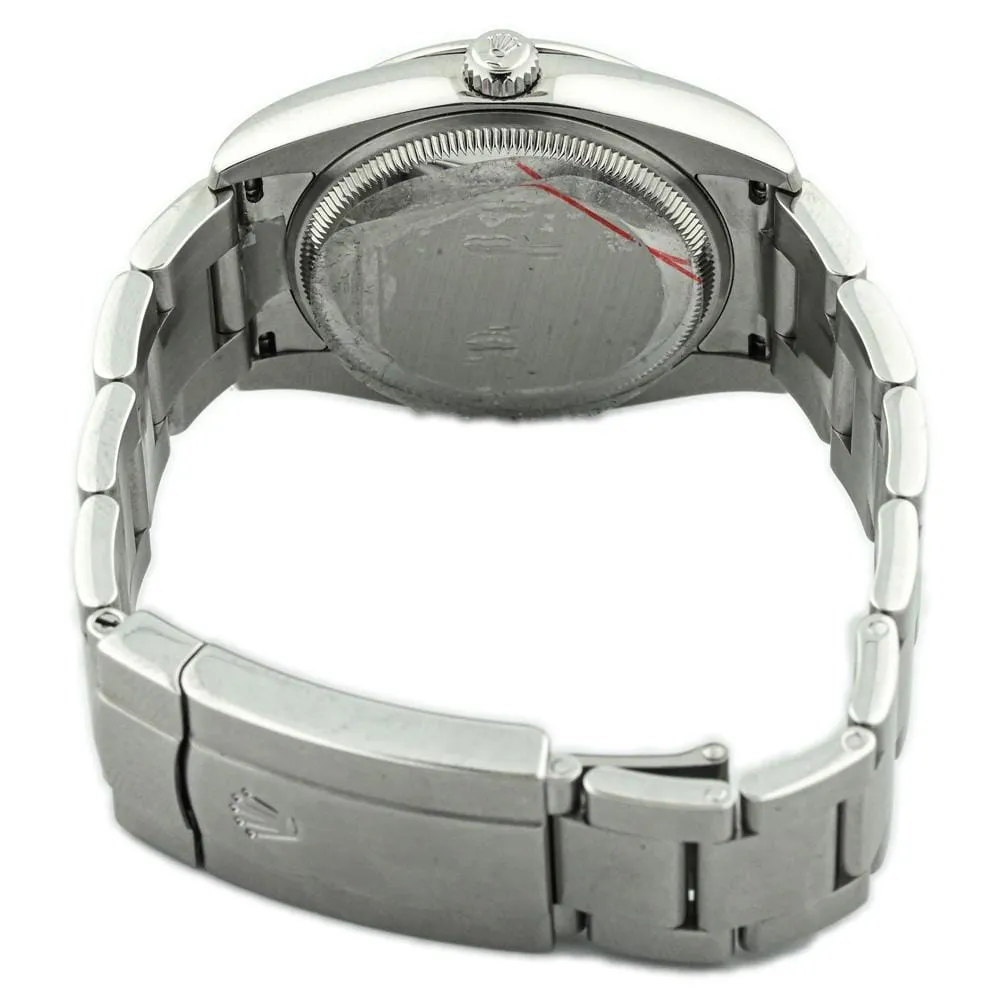 Rolex Mens Air-King Stainless Steel 34mm Silver Arabic Dial Watch Reference #: 114200