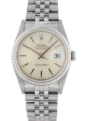 Rolex Oyster Perpetual Datejust 16220 Mens Watch With Papers