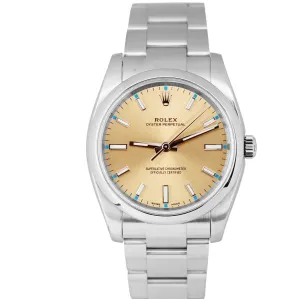 Rolex Oyster Perpetual Stainless White Grape Dial 34mm Automatic 114200 Watch