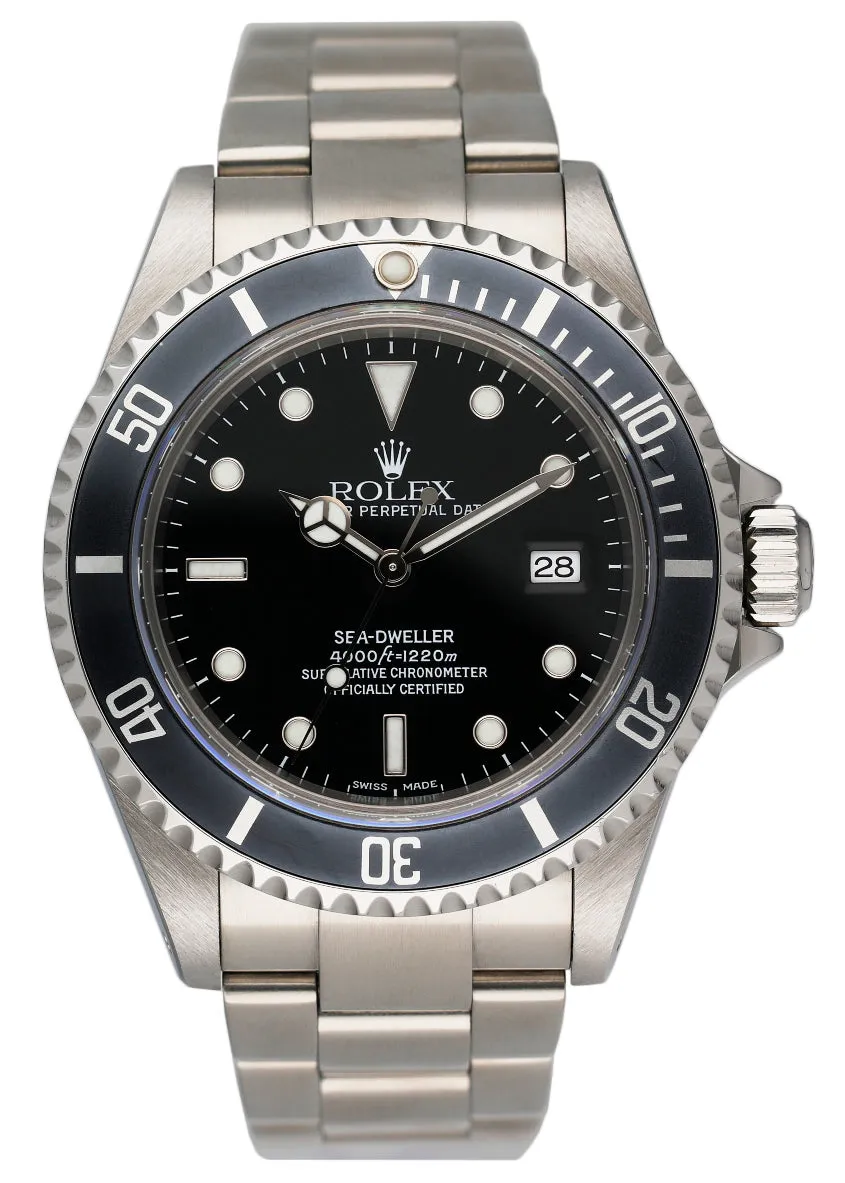 Rolex Sea-Dweller 16600 Blue Bezel Mens Watch