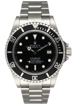 Rolex Sea-Dweller 16600 Mens Watch Box & Papers