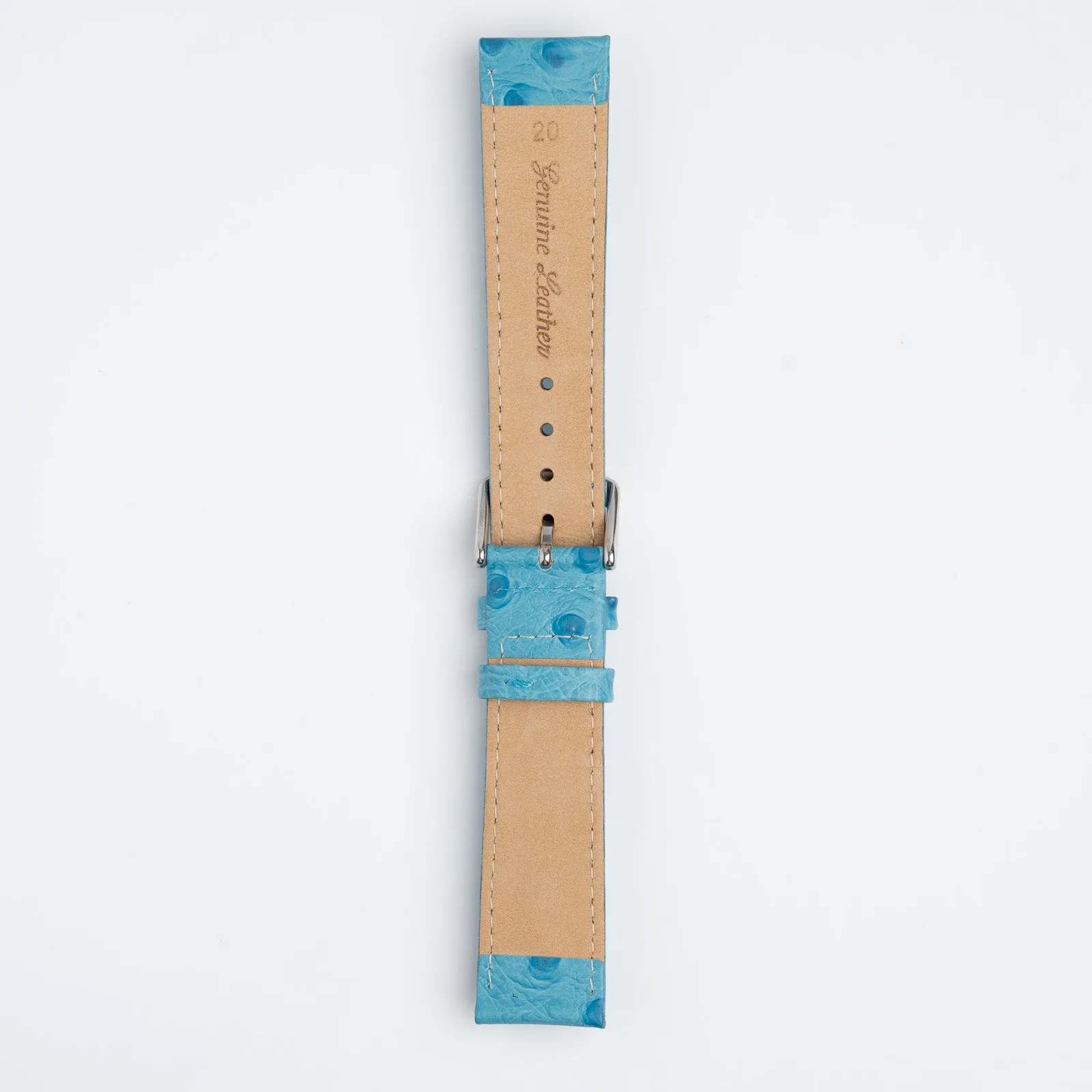 Sandbanks Ostrich Light Blue Watch Strap