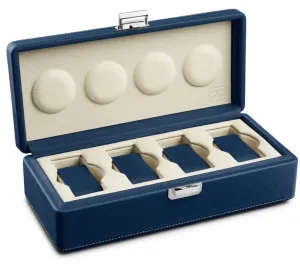 Scatola del Tempo Watch Case Valigetta 4 Blue Off White