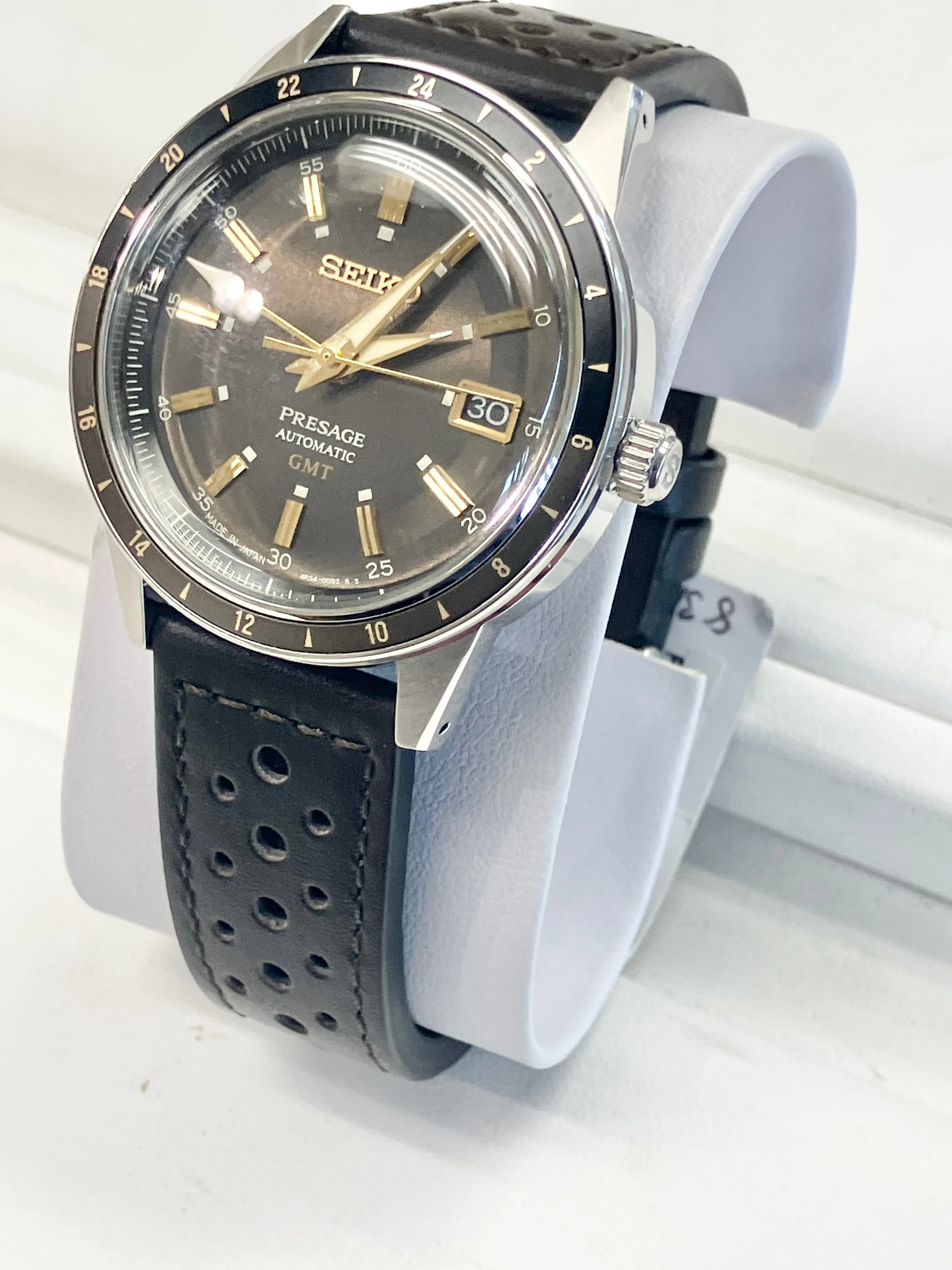Seiko Presage Automatic Watch With Leather Strap