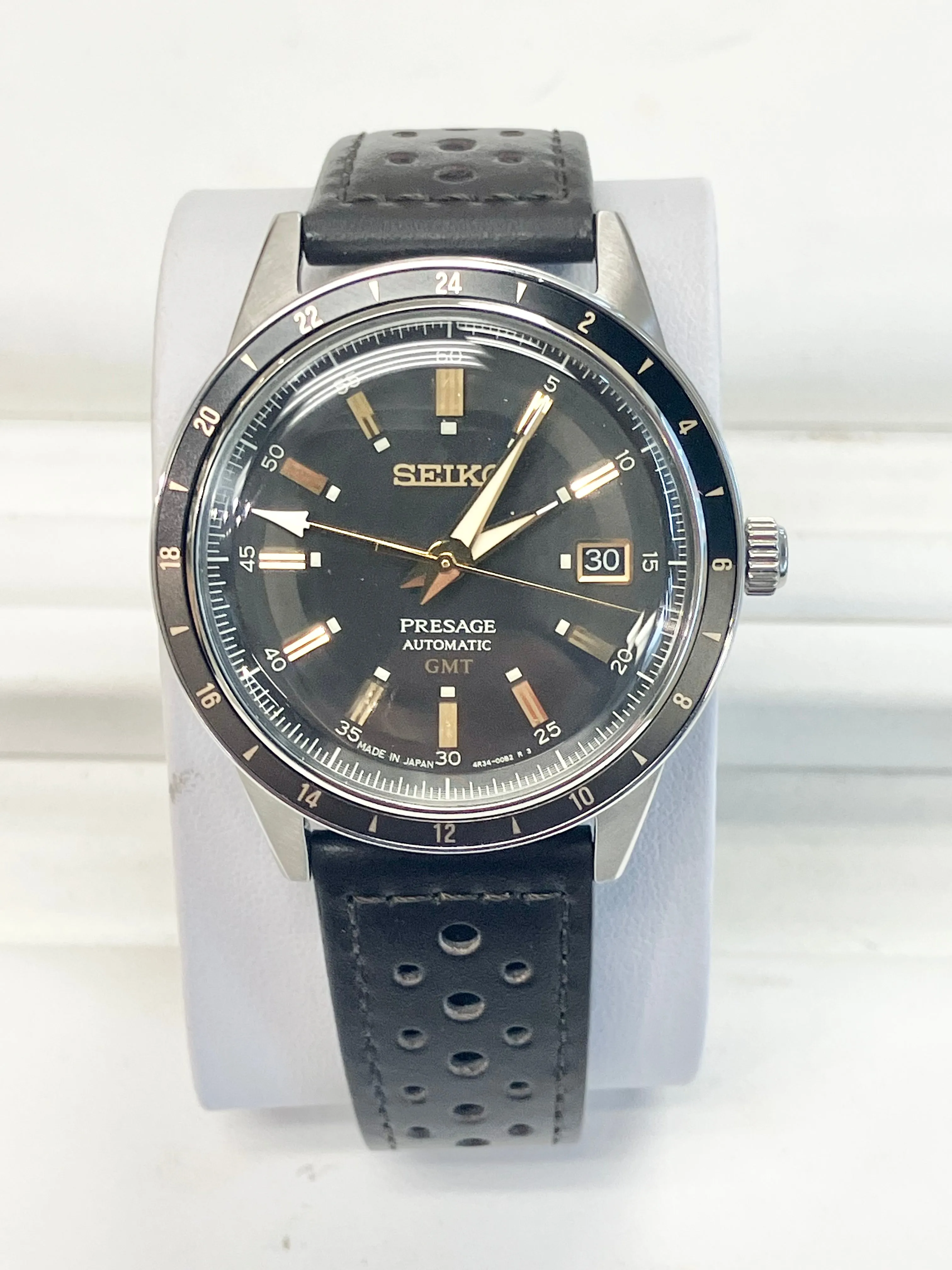 Seiko Presage Automatic Watch With Leather Strap
