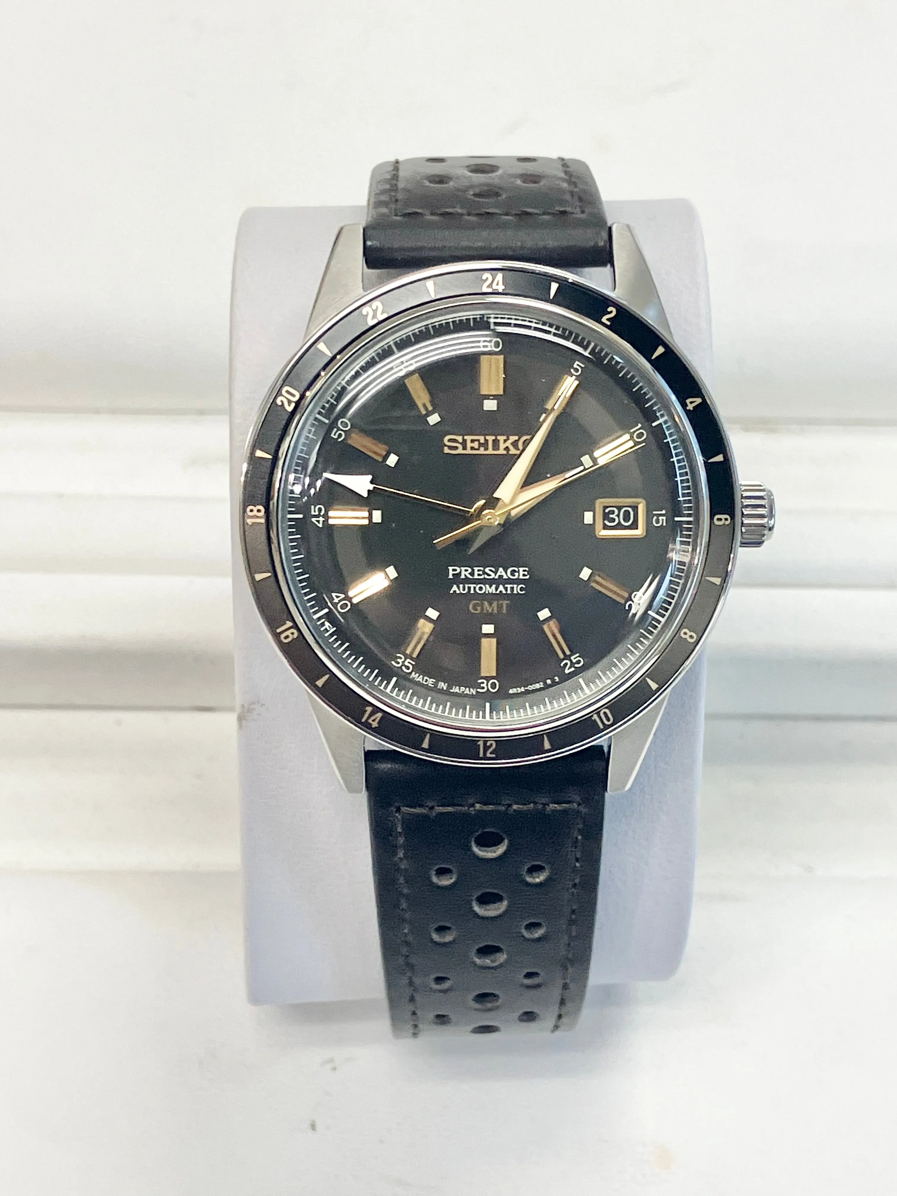 Seiko Presage Automatic Watch With Leather Strap