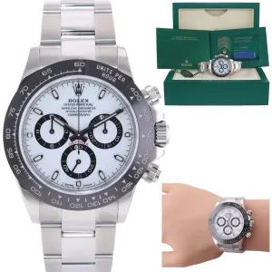 SEPT 2022 BRAND NEW PAPERS Rolex Daytona 116500LN White Ceramic Panda Watch