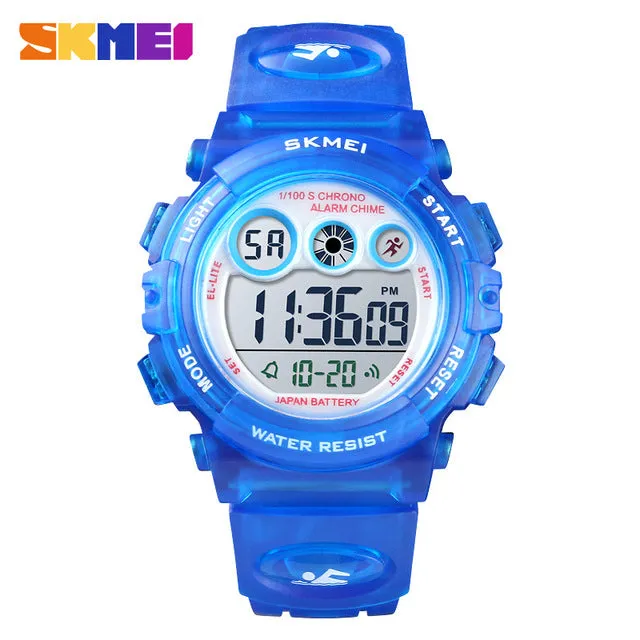 SKMEI Brand Sport Children Watch Luxury Electronic Watch for Kids Children Boys Girls Gifts Waterproof LED Digital Kids Watches