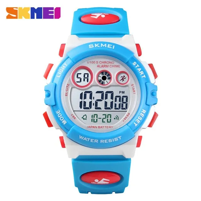 SKMEI Brand Sport Children Watch Luxury Electronic Watch for Kids Children Boys Girls Gifts Waterproof LED Digital Kids Watches