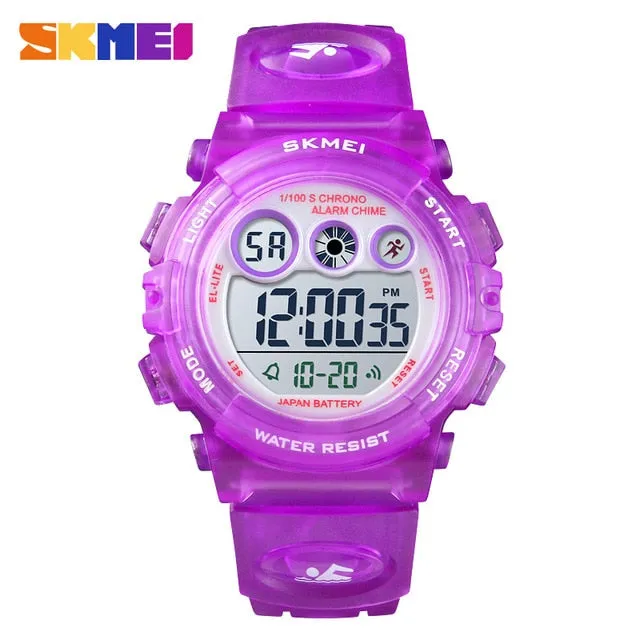 SKMEI Brand Sport Children Watch Luxury Electronic Watch for Kids Children Boys Girls Gifts Waterproof LED Digital Kids Watches