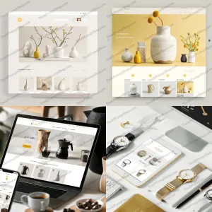 Sleek Modern Product Mockups AI MidJourney Image Prompt, 9234