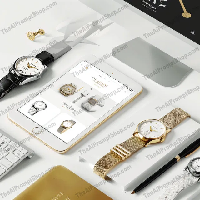 Sleek Modern Product Mockups AI MidJourney Image Prompt, 9234