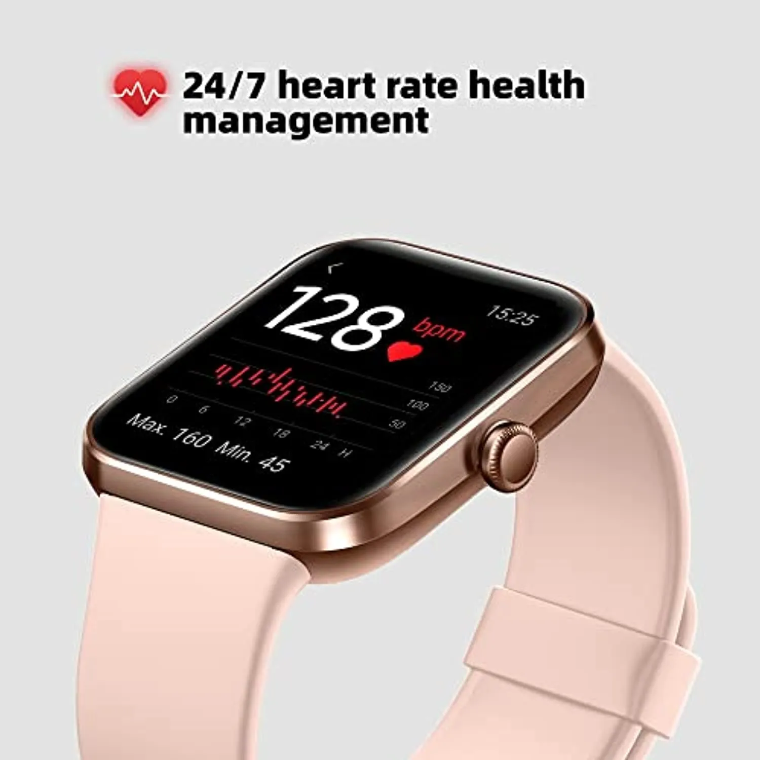 Smart Watch 1.69" DIY Touch Screen Fitness Tracker with Heart Rate Sleep Monitor Activity Tracker 5ATM Waterproof Stopwatch Pedometer 14 Sports Modes Watch for Men Women Compatible with iPhone Android