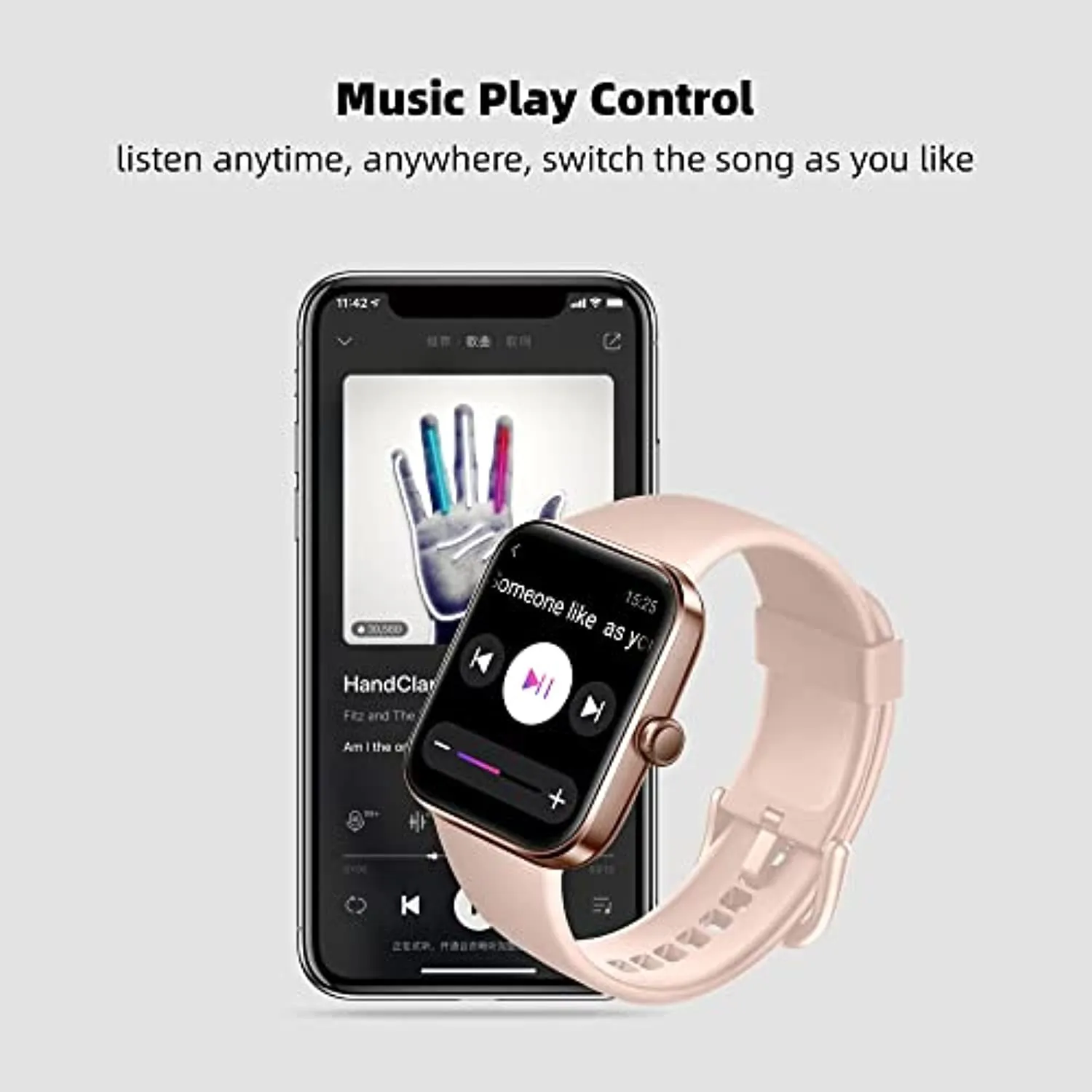 Smart Watch 1.69" DIY Touch Screen Fitness Tracker with Heart Rate Sleep Monitor Activity Tracker 5ATM Waterproof Stopwatch Pedometer 14 Sports Modes Watch for Men Women Compatible with iPhone Android