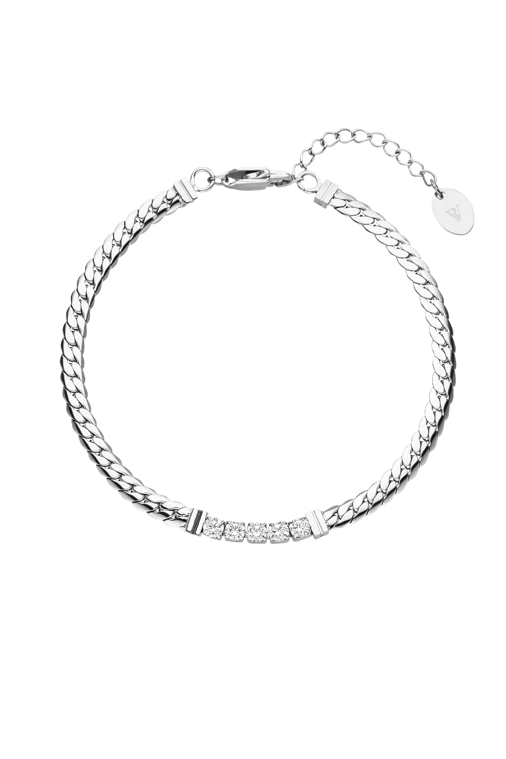 Sparkling Sleek Bracelet Silver