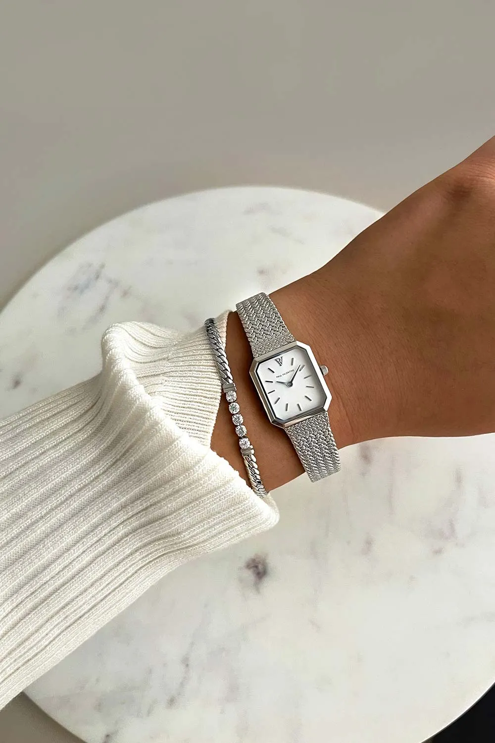 Sparkling Sleek Bracelet Silver