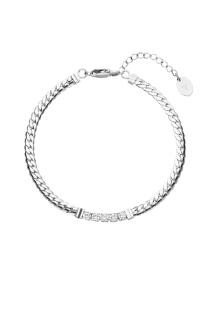 Sparkling Sleek Bracelet Silver