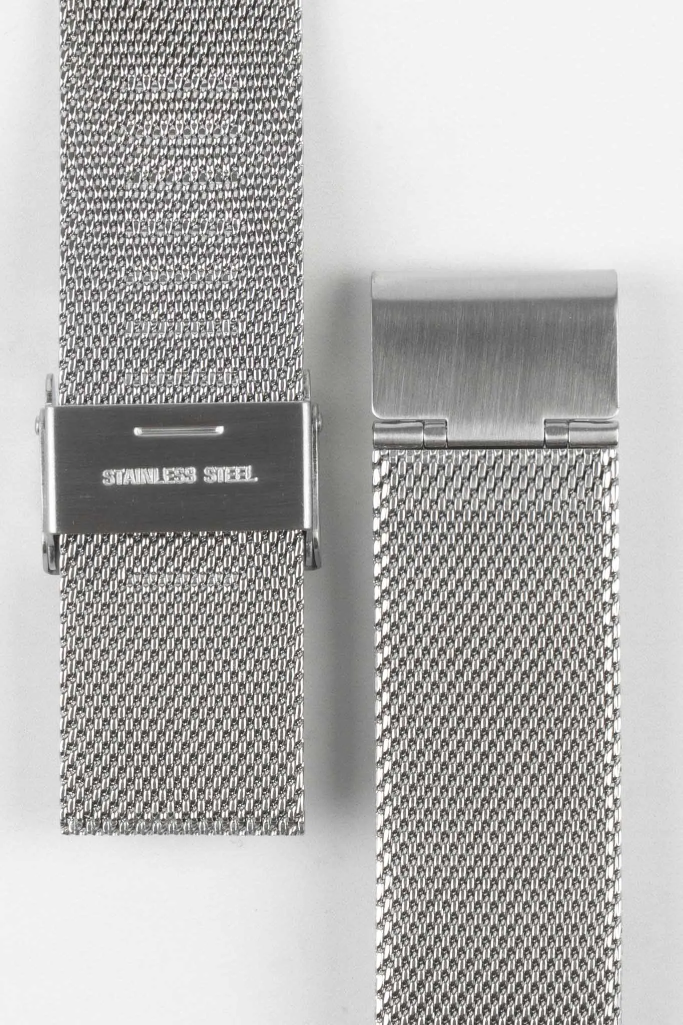 Staib SOC 2905 Stainless Steel Milanaise Mesh Watch Bracelet - POLISHED SILVER