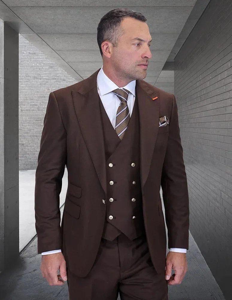 Statement Men's 3-Piece Fashion Suit – 100% Wool with Vibrant Bold Colors
