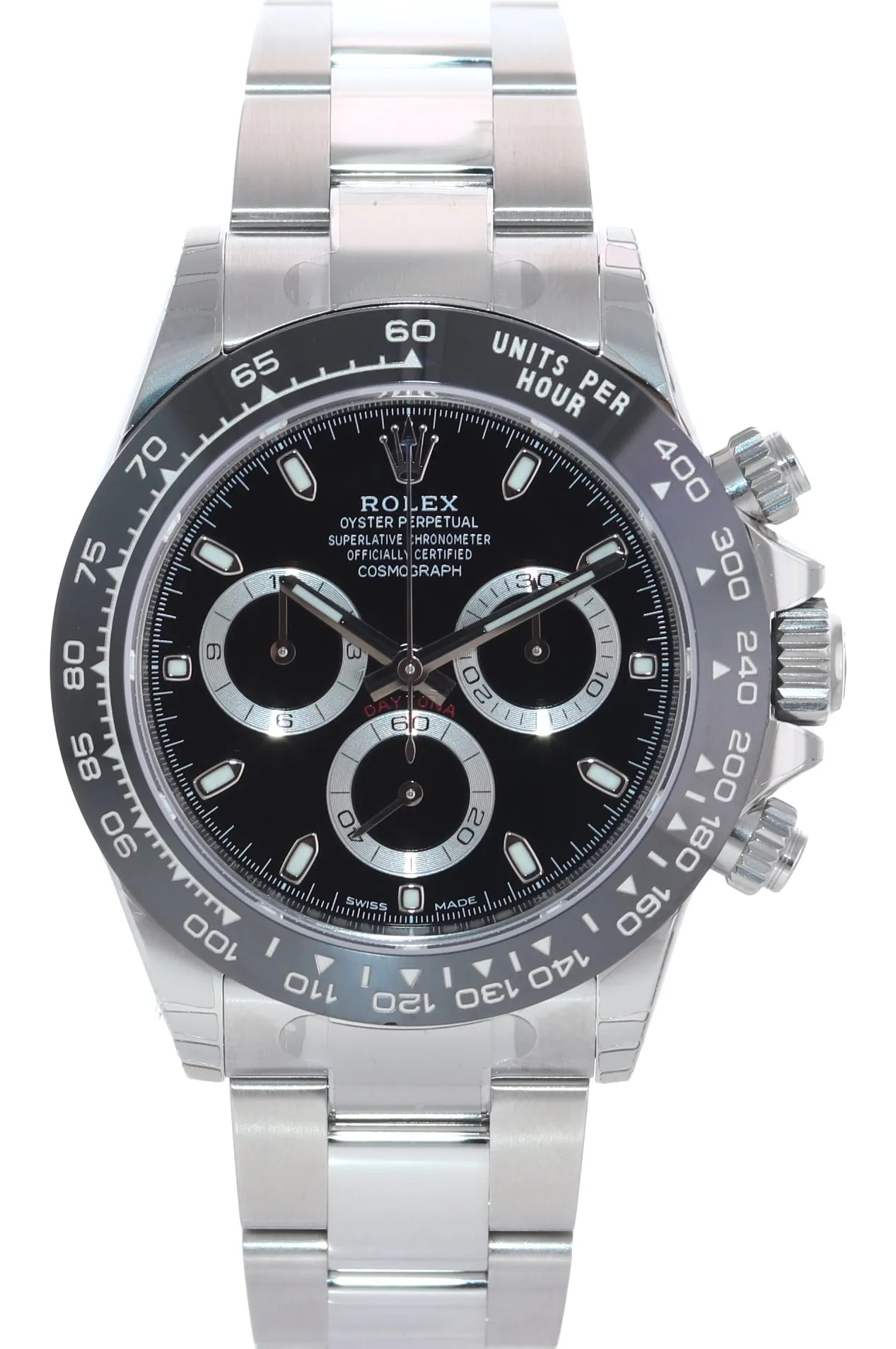 STICKERS 2022 BRAND NEW PAPERS Rolex Daytona 116500LN Black Ceramic Steel Watch