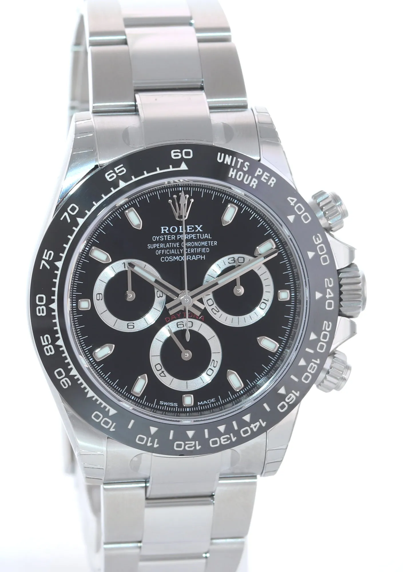 STICKERS 2022 BRAND NEW PAPERS Rolex Daytona 116500LN Black Ceramic Steel Watch