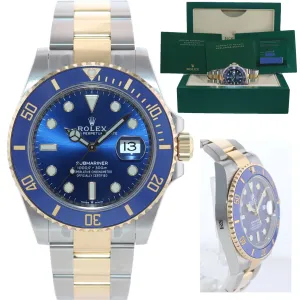 Stickers NEW 2022 Rolex Submariner 41mm Blue Ceramic 126613 Two Tone Gold Watch