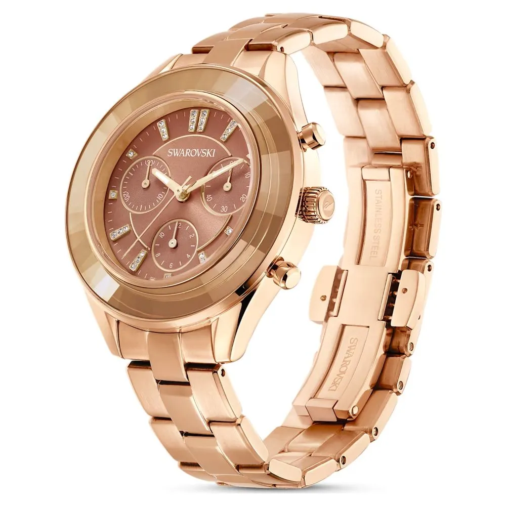 Swarovski Octea Lux Sport Watch Metal bracelet Brown Gold-tone finish  ONE SIZE