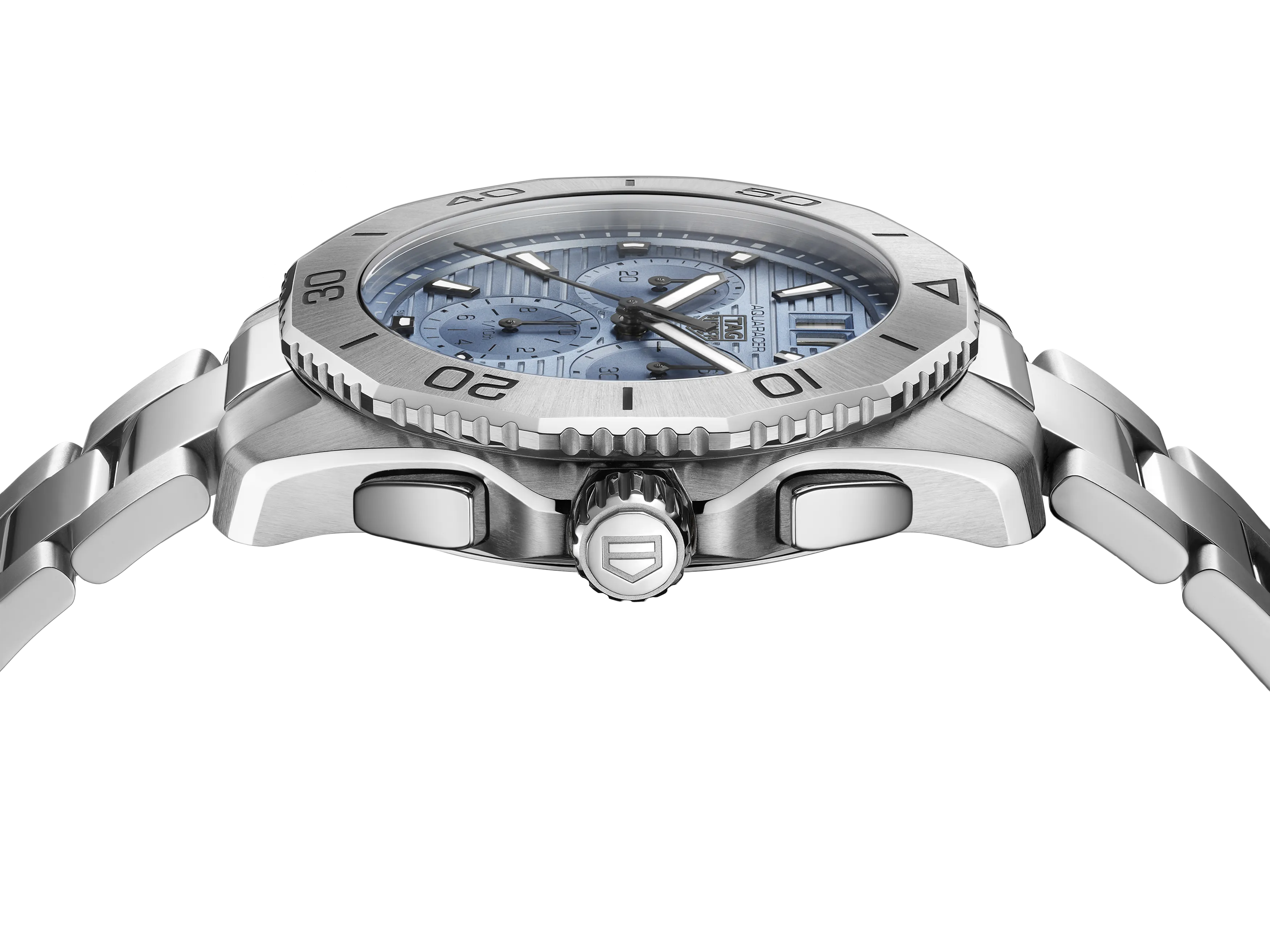 TAG Heuer Aquaracer Professional 200 Date Watch with Light Blue Dial