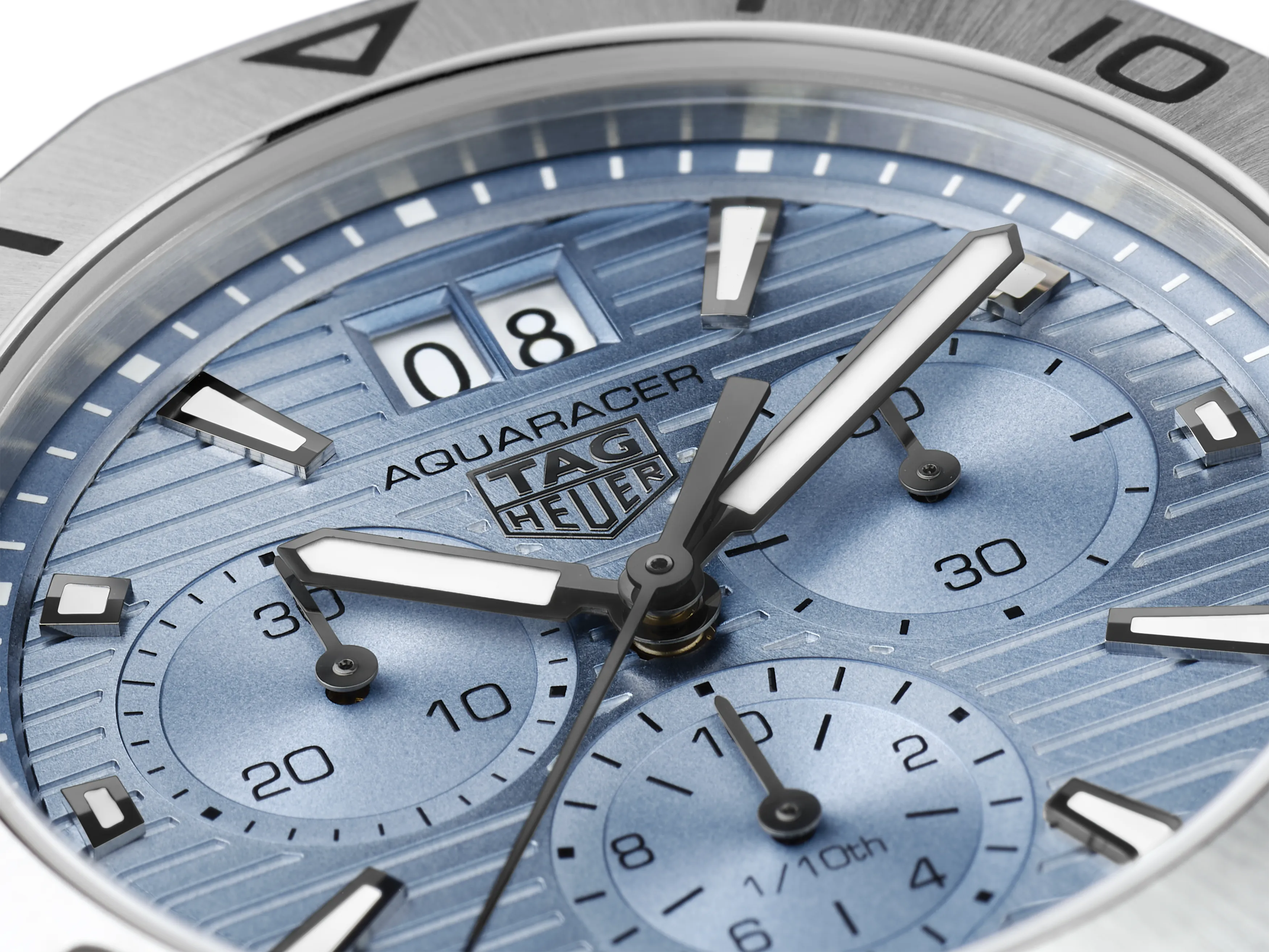 TAG Heuer Aquaracer Professional 200 Date Watch with Light Blue Dial