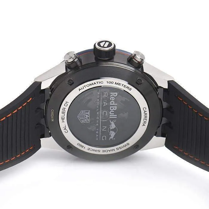 TAG HEUER CARRERA AUTOMATIC CHRONOGRAPH RED BULL RACING SPECIAL EDITION MEN WATCH CAR2A1N.FT6100