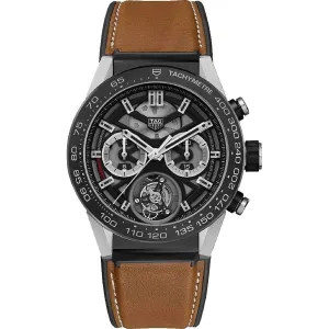 TAG HEUER CARRERA BROWN TITANIUM CHRONOGRAPH MEN WATCH CAR5A8Y.FT6072