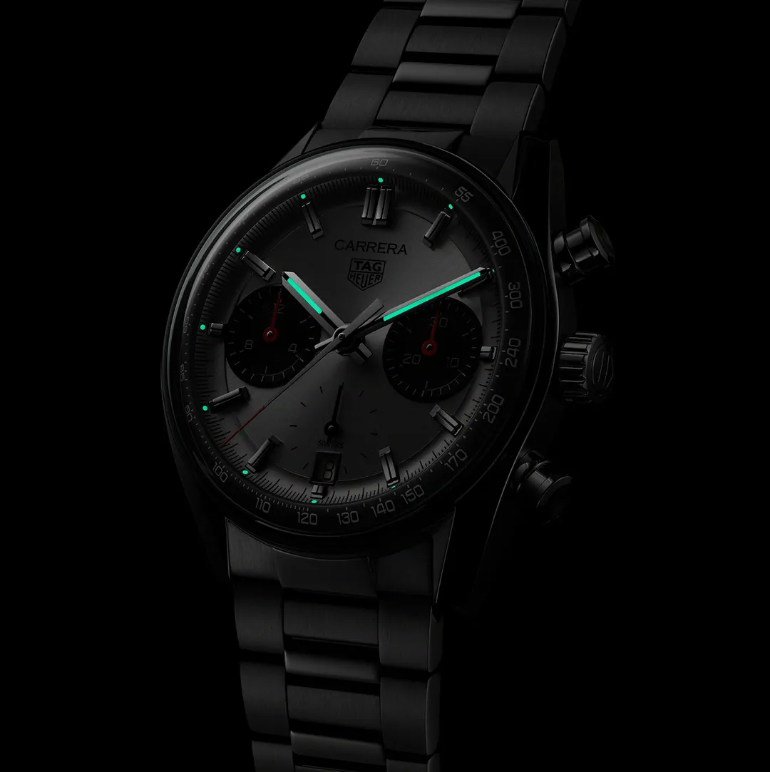TAG Heuer Carrera Chronograph Watch with Stainless Steel Bracelet