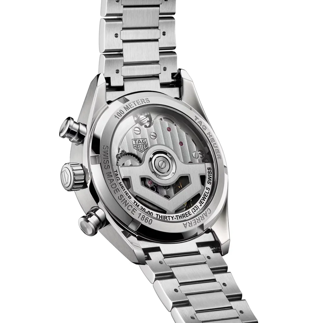 TAG Heuer Carrera Chronograph Watch with Stainless Steel Bracelet
