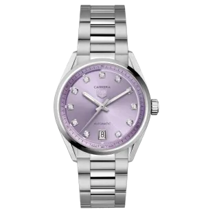TAG Heuer Carrera Date Watch with Lilac Dial