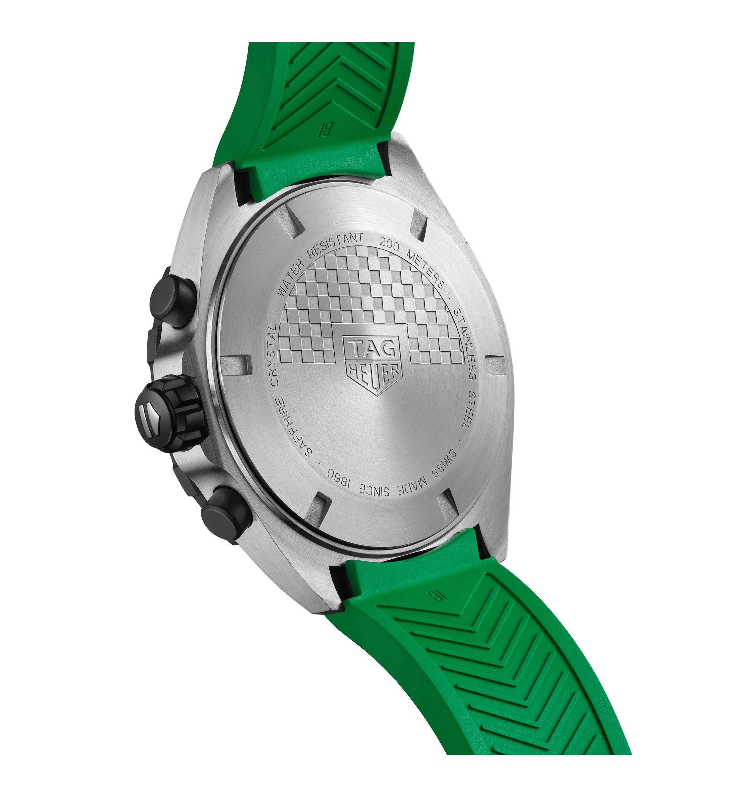 TAG Heuer Formula 1 Men's Quartz Chronograph Green Dial and Rubber Strap Watch