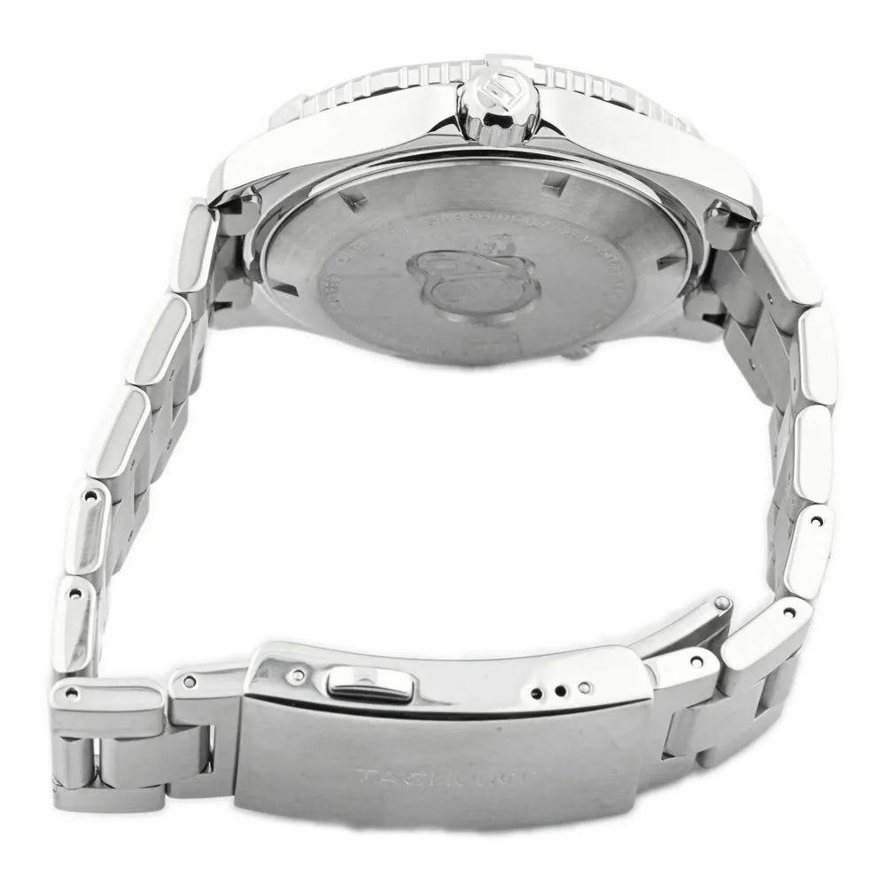Tag Heuer Men's Aquaracer Stainless Steel 41mm Black Stick Dial Watch Reference #: WAK2110.BA0830
