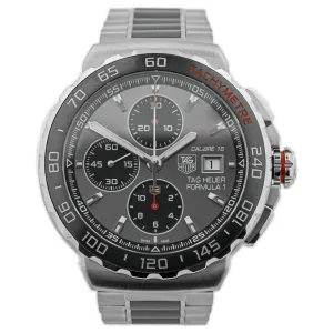 Tag Heuer Men's Formula 1 Chronograph Stainless Steel & Ceramic 44mm Anthracite Stick Dial Watch Reference #: CAU2011.BA0873