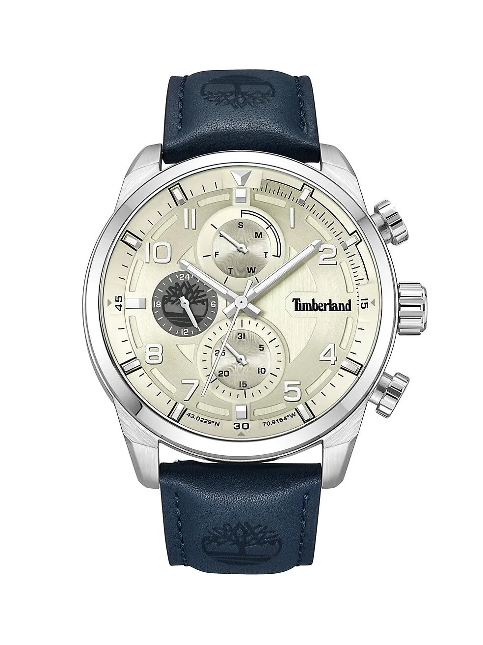 Timberland Henniker II Stainless Steel & Leather Strap Chronograph Men's watch